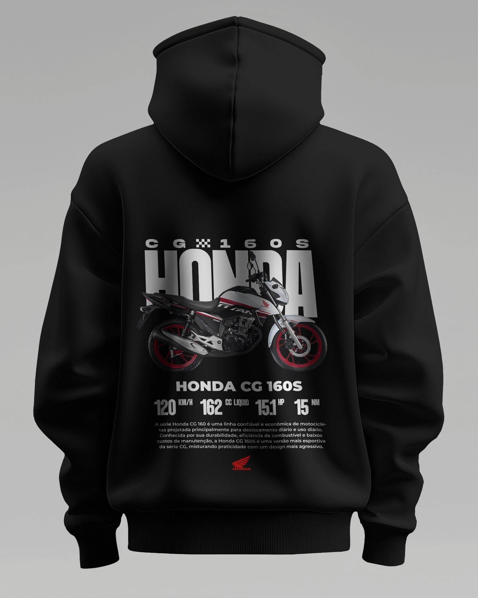 Honda Cg 160S – Premium Oversized Cotton Bike Hoodie by Cruize Wear