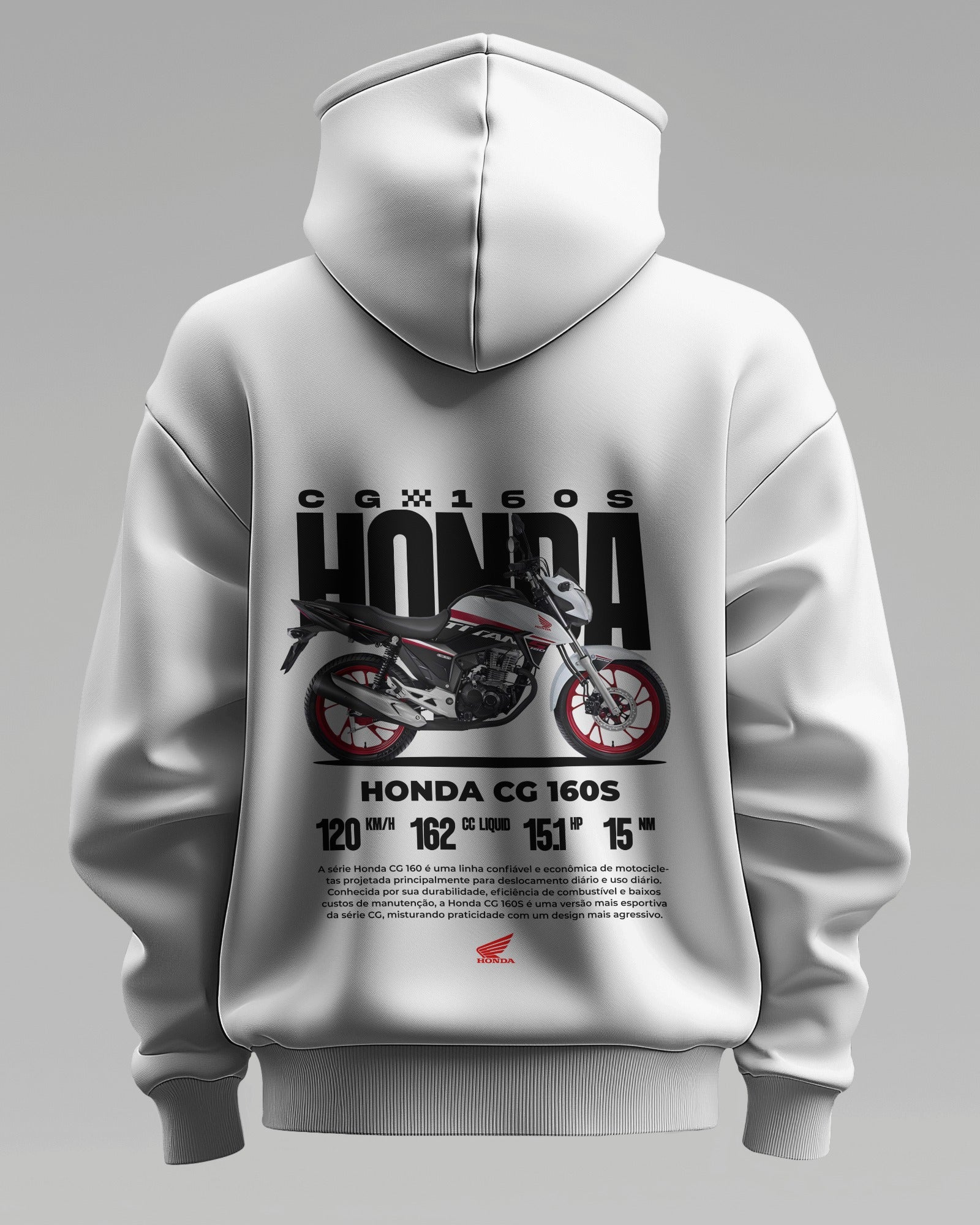 Honda Cg 160S – Premium Oversized Cotton Bike Hoodie by Cruize Wear