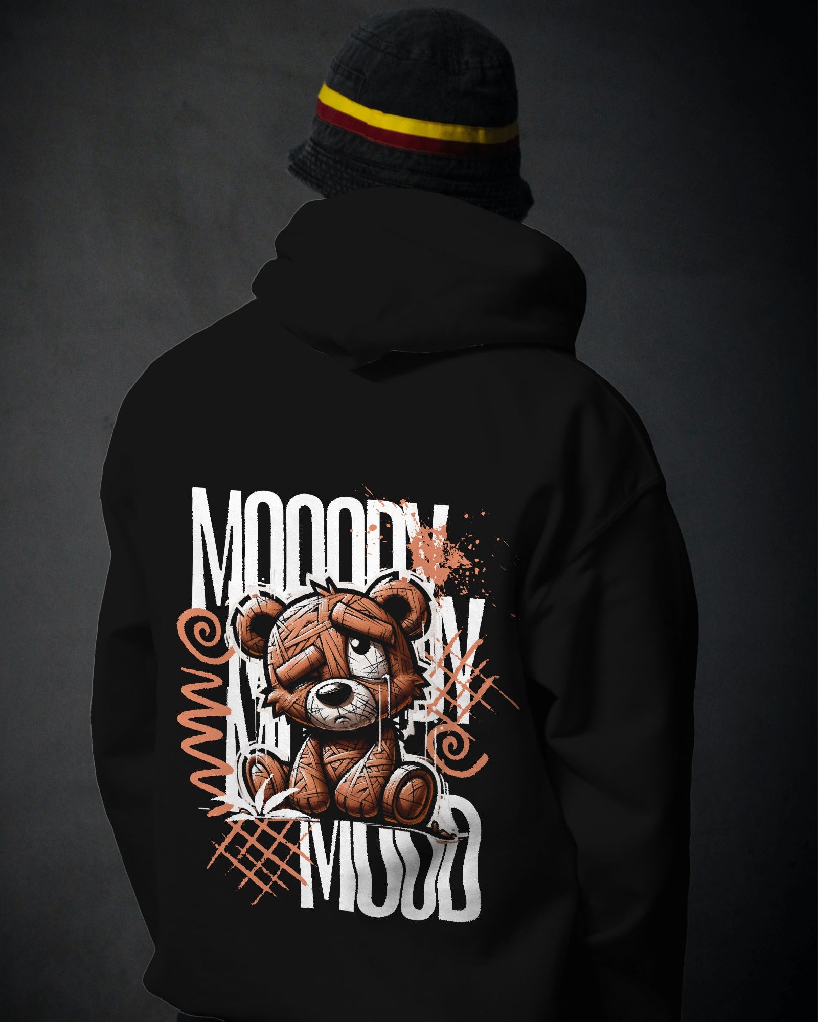 Bear Mooody Mood Premium Cotton Hoodie