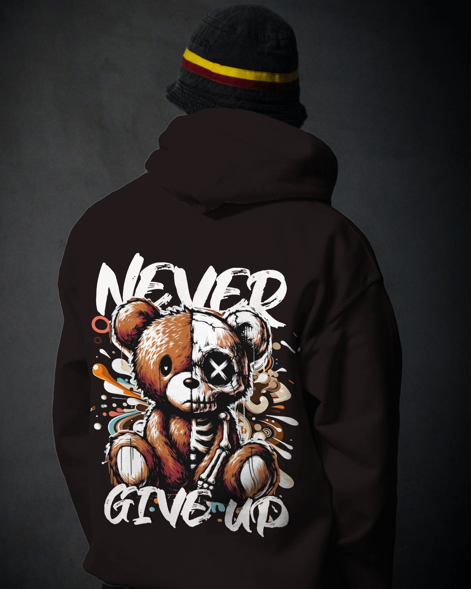 Never Give Up Premium Cotton Hoodie