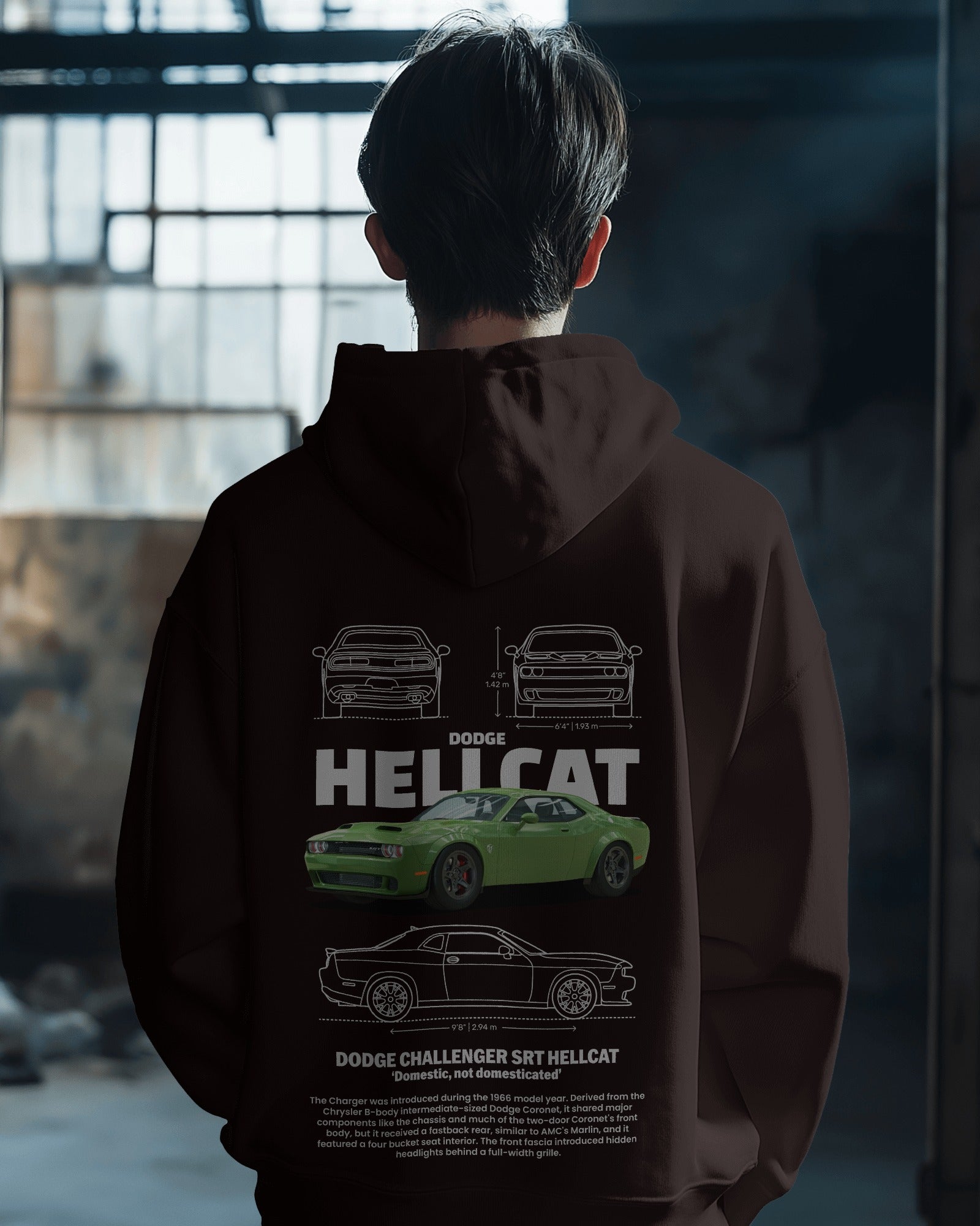 Dodge Charger SRT Hellcat Premium Cotton Hoodie