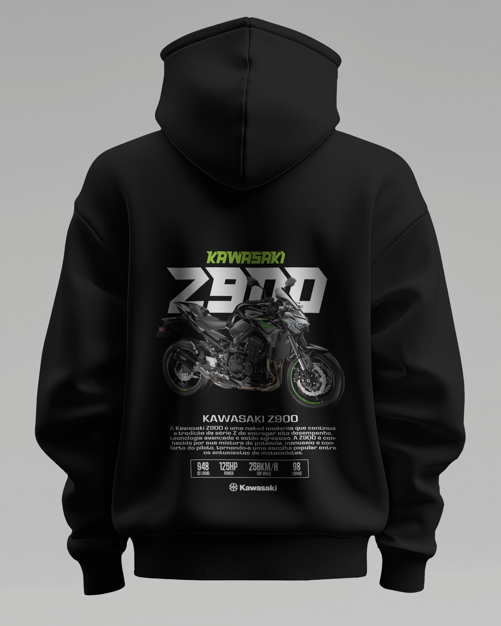 Kawasaki Z900 – Premium Oversized Cotton Bike Hoodie by Cruize Wear