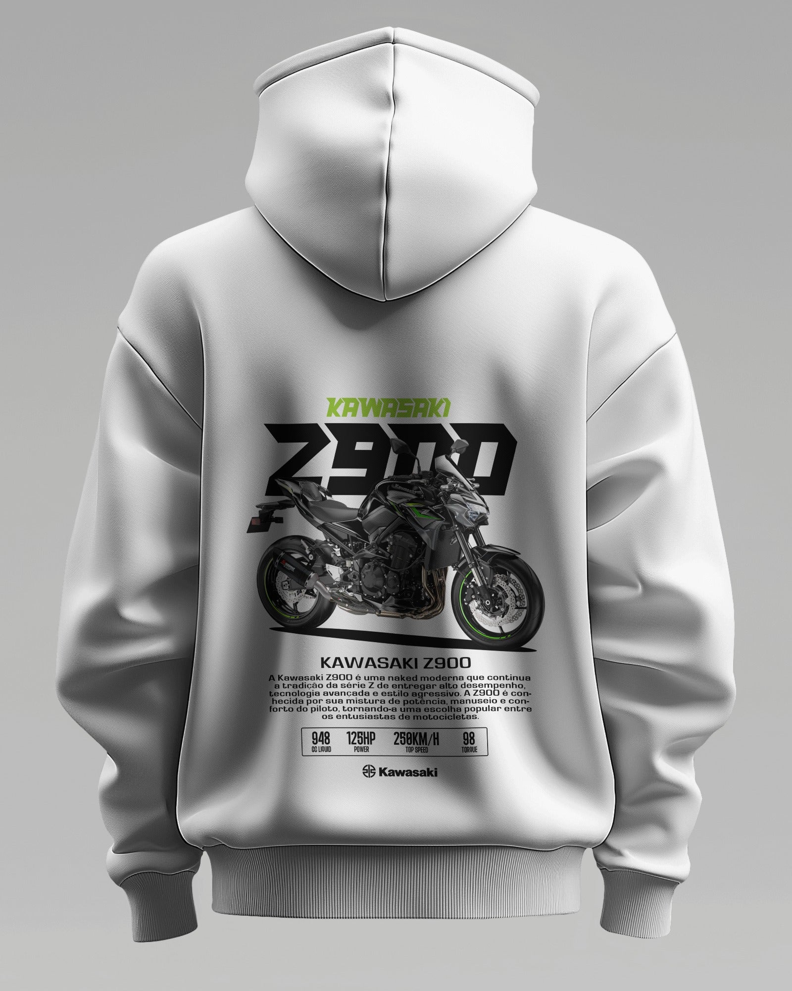 Kawasaki Z900 – Premium Oversized Cotton Bike Hoodie by Cruize Wear