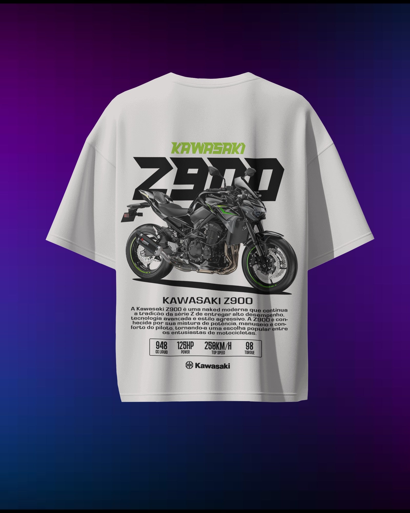 Kawasaki Z900 - Pure Cotton Oversized T-Shirt