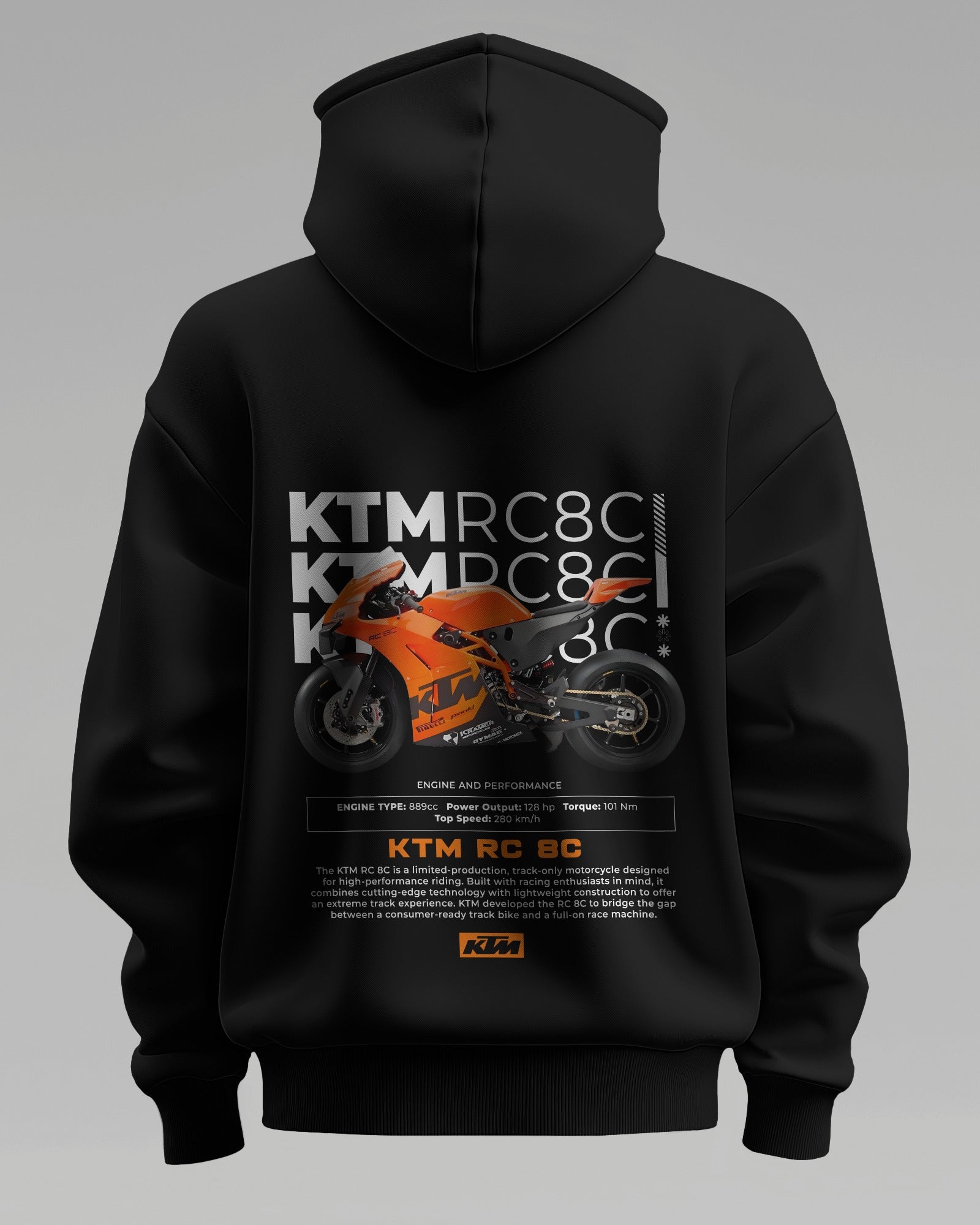 Ktm RC 8C – Premium Oversized Cotton Bike Hoodie by Cruize Wear