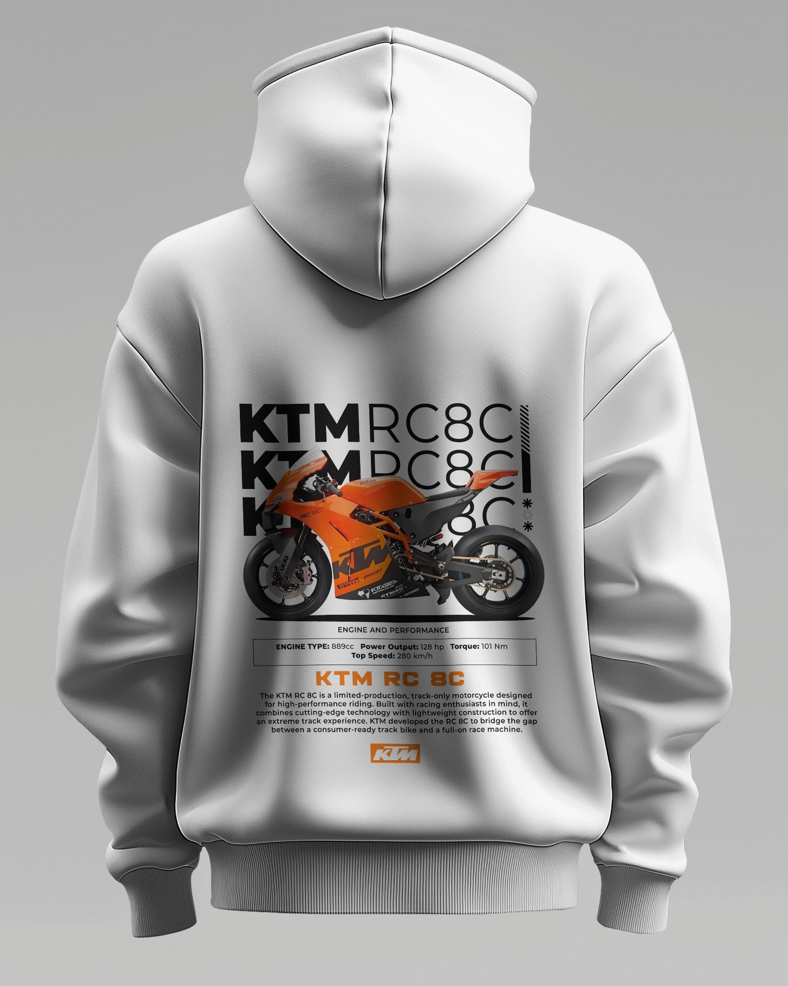 Ktm RC 8C – Premium Oversized Cotton Bike Hoodie by Cruize Wear