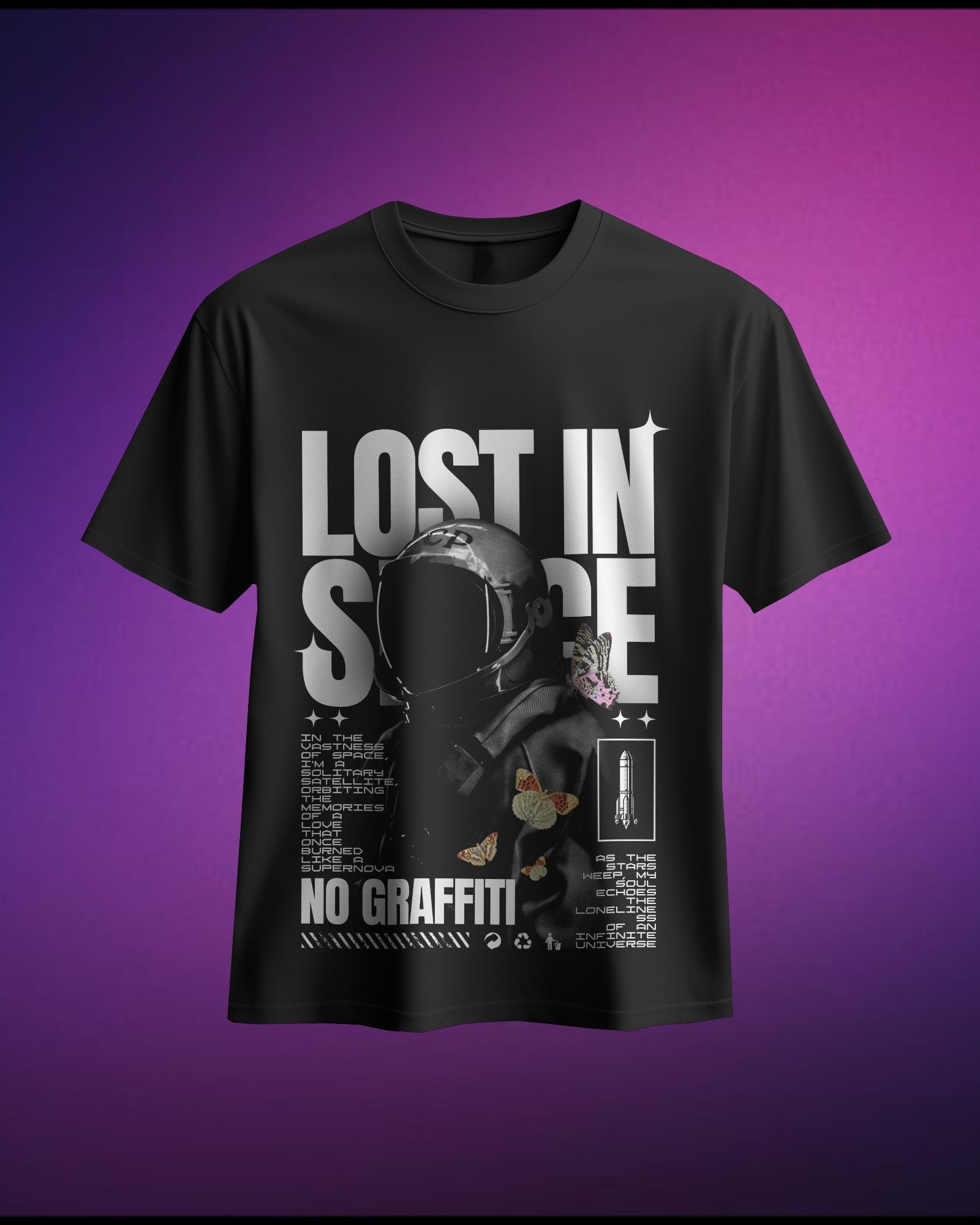 Lost in Space - Pure Cotton Oversized T-Shirt
