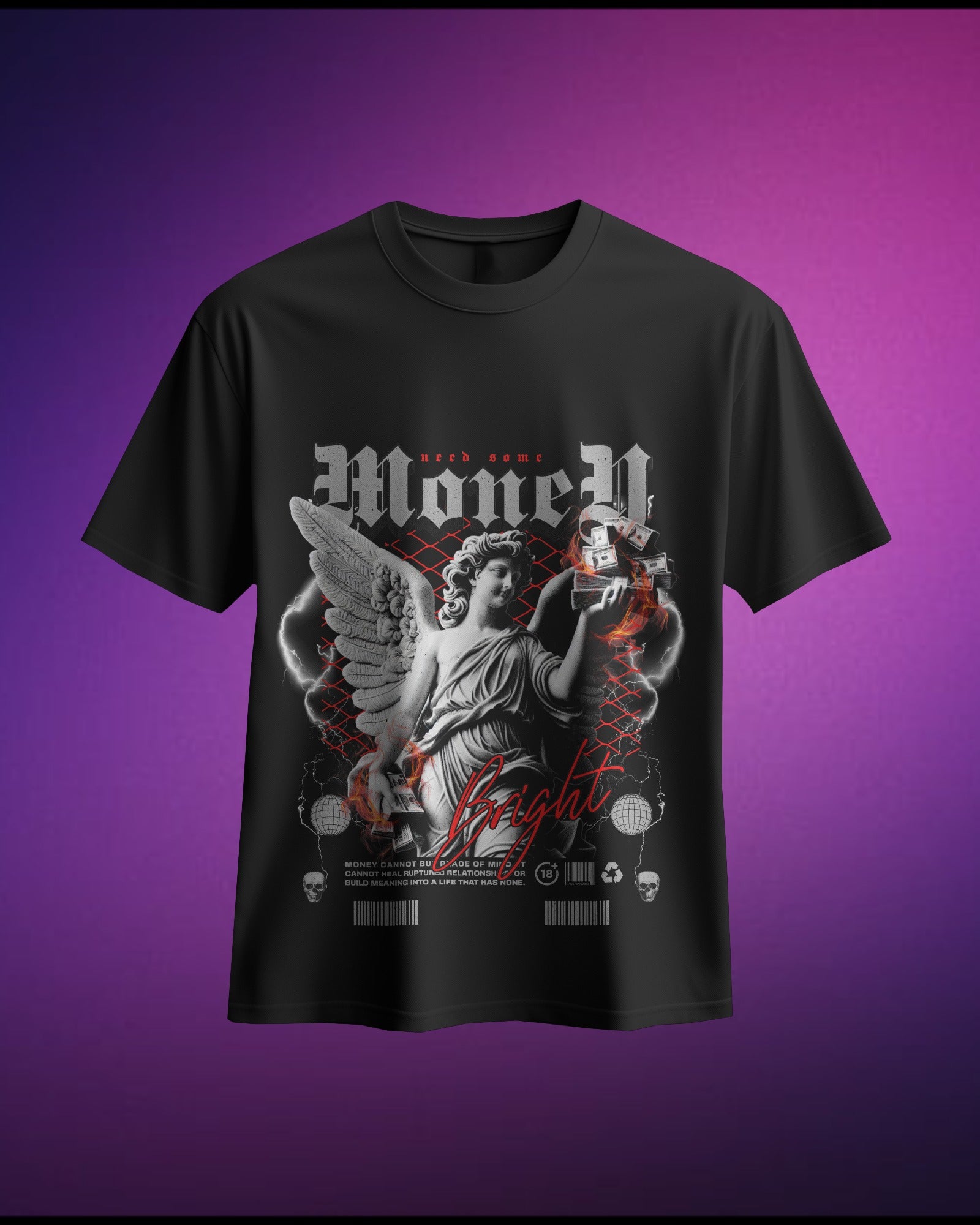 Money - Pure Cotton Oversized T-Shirt