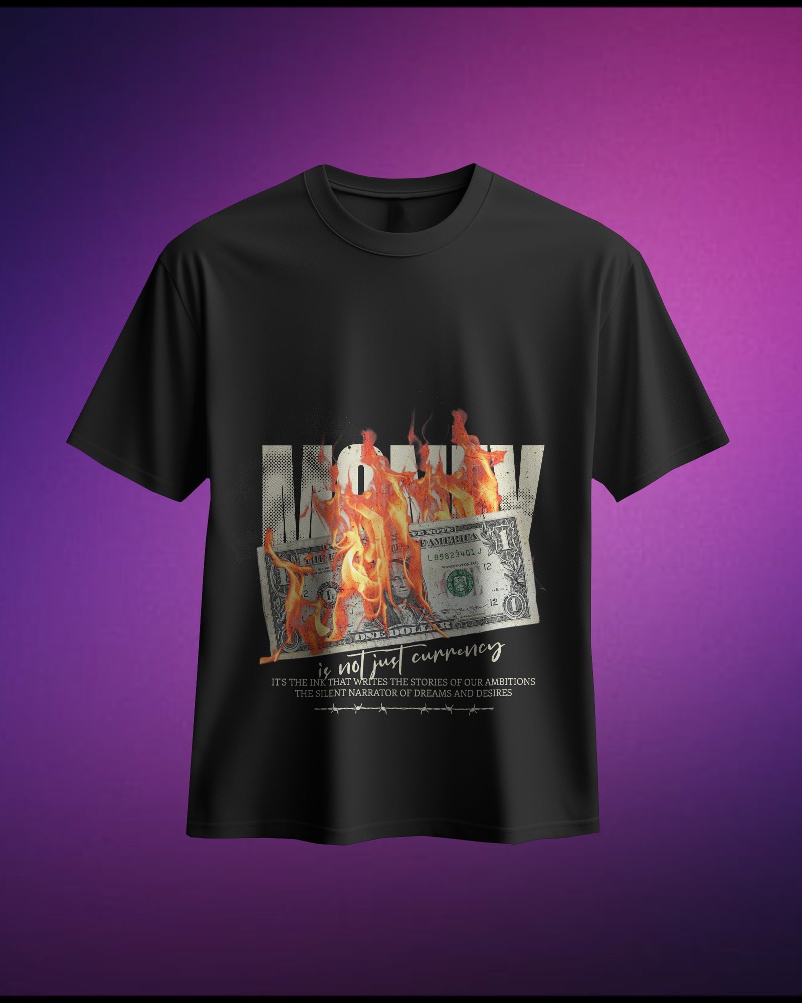 Money Is Not Currency - Pure Cotton Oversized T-Shirt