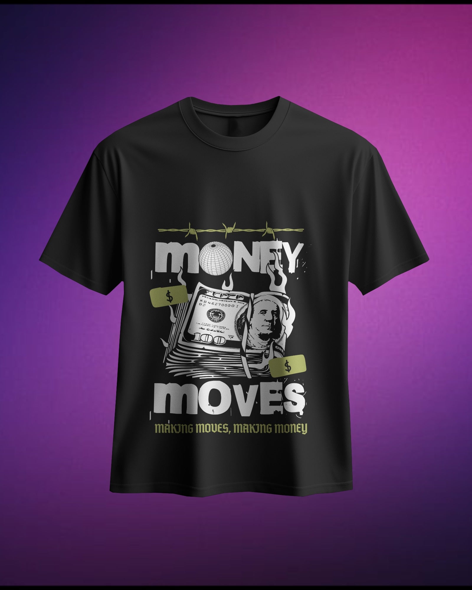 Money Moves - Pure Cotton Oversized T-Shirt