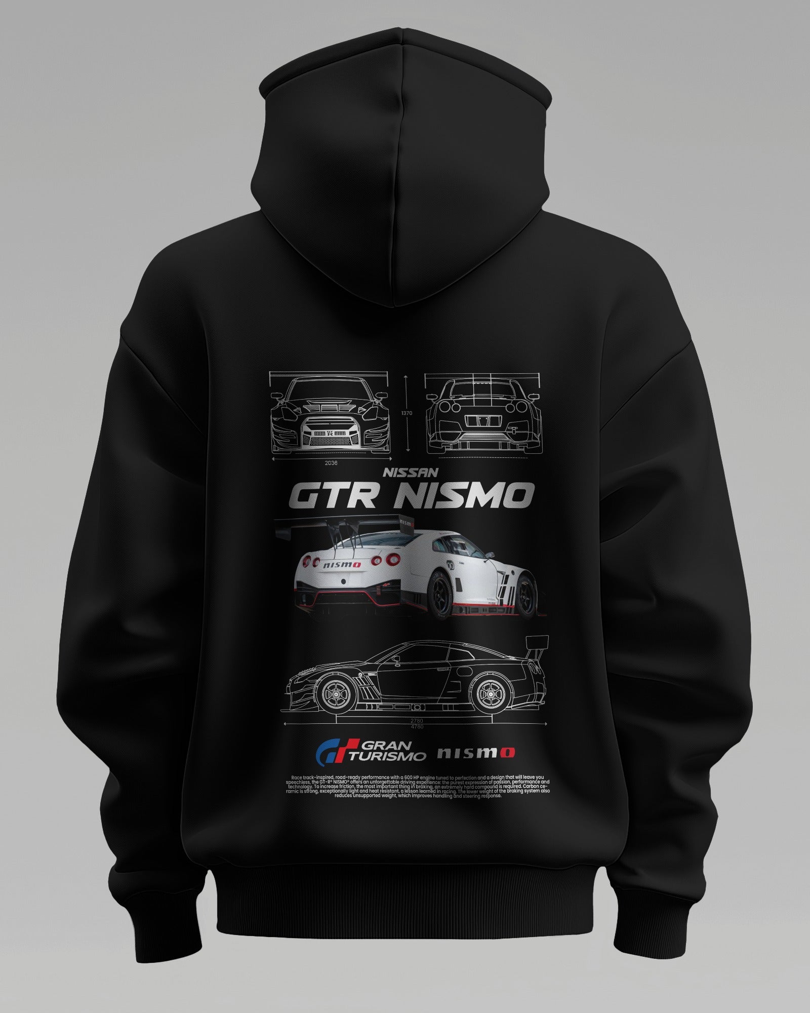 Nissan Nismo GTR V2 – Premium Oversized Cotton Hoodie by Cruize Wear