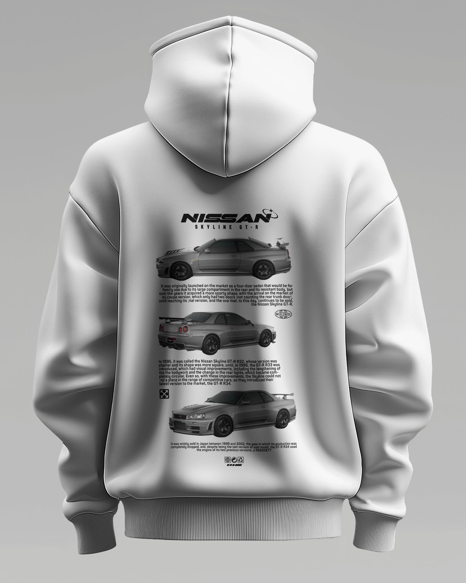 Nissan Skyline V2 – Premium Oversized Cotton Hoodie by Cruize Wear