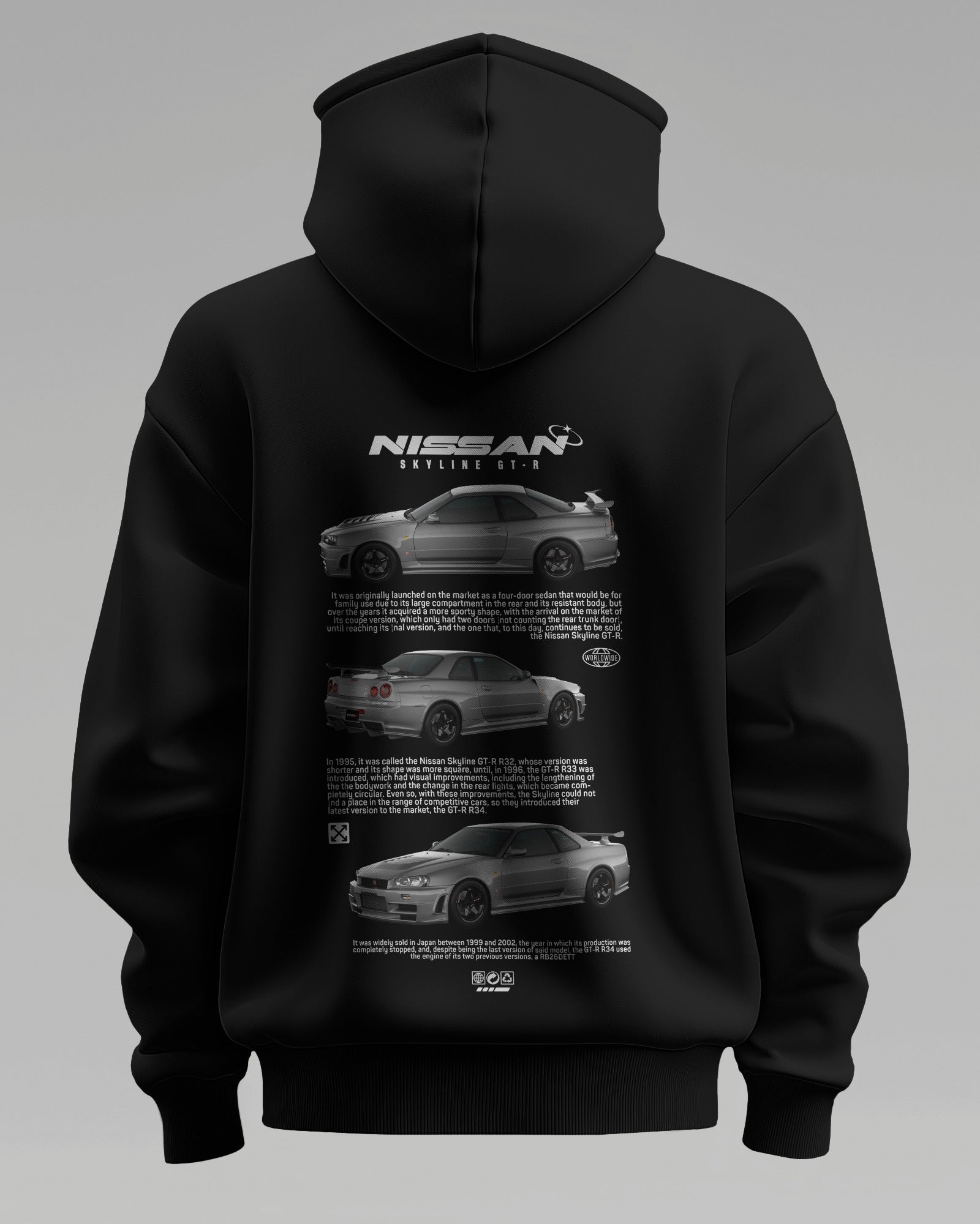 Nissan Skyline V2 – Premium Oversized Cotton Hoodie by Cruize Wear
