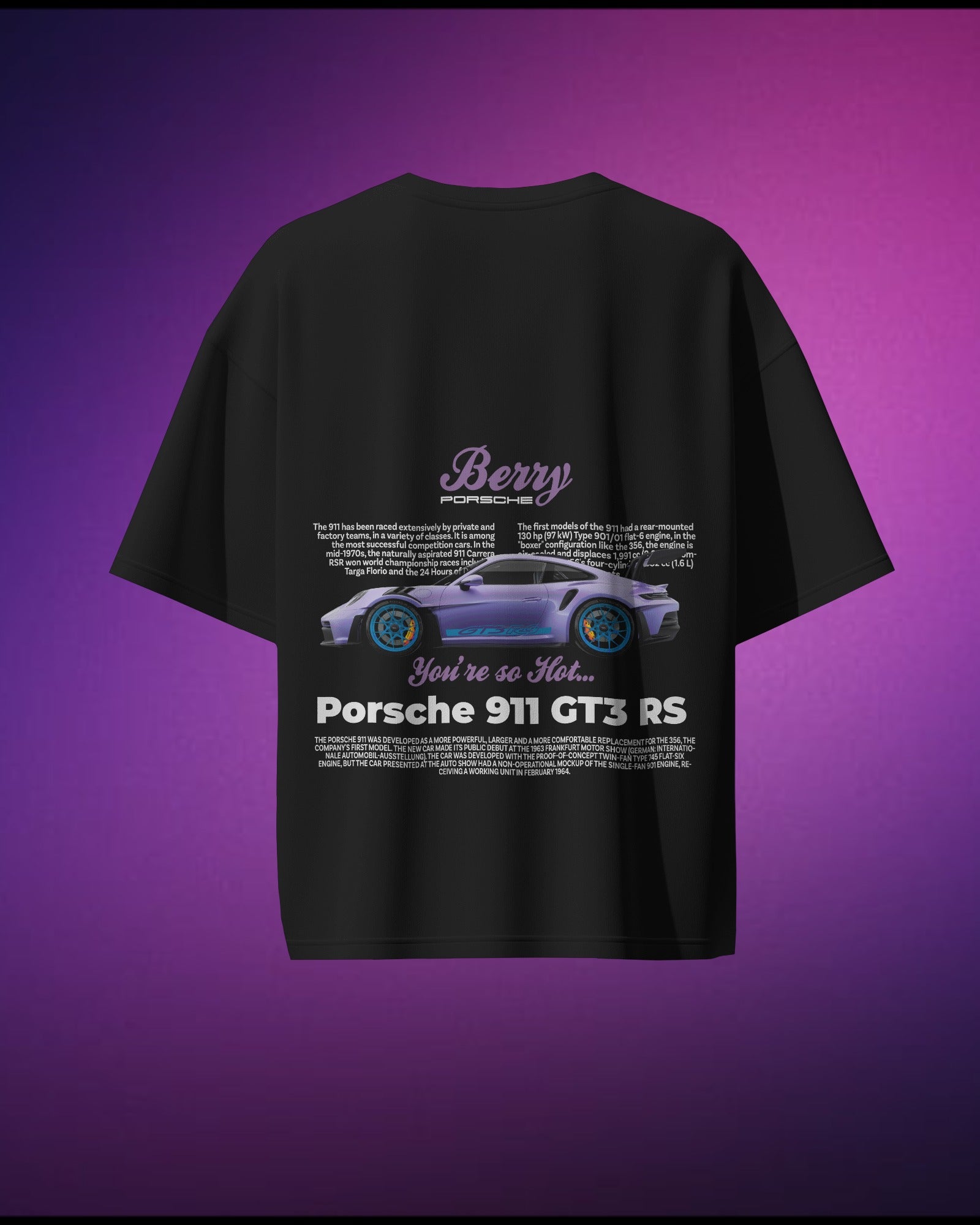 Berry Purple Porsche 911 GT3 RS T-Shirt