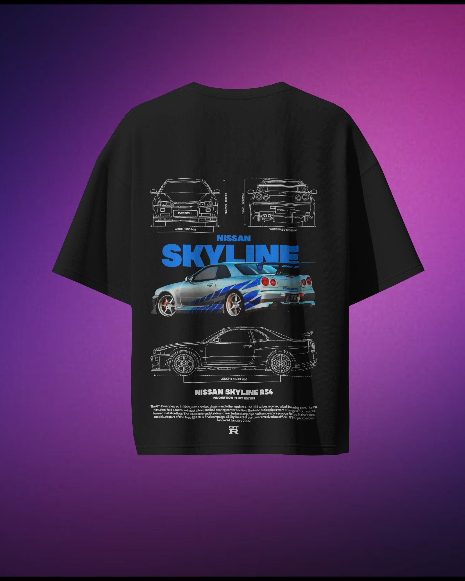 Skyline R34 Fast & Furious V2 T-Shirt