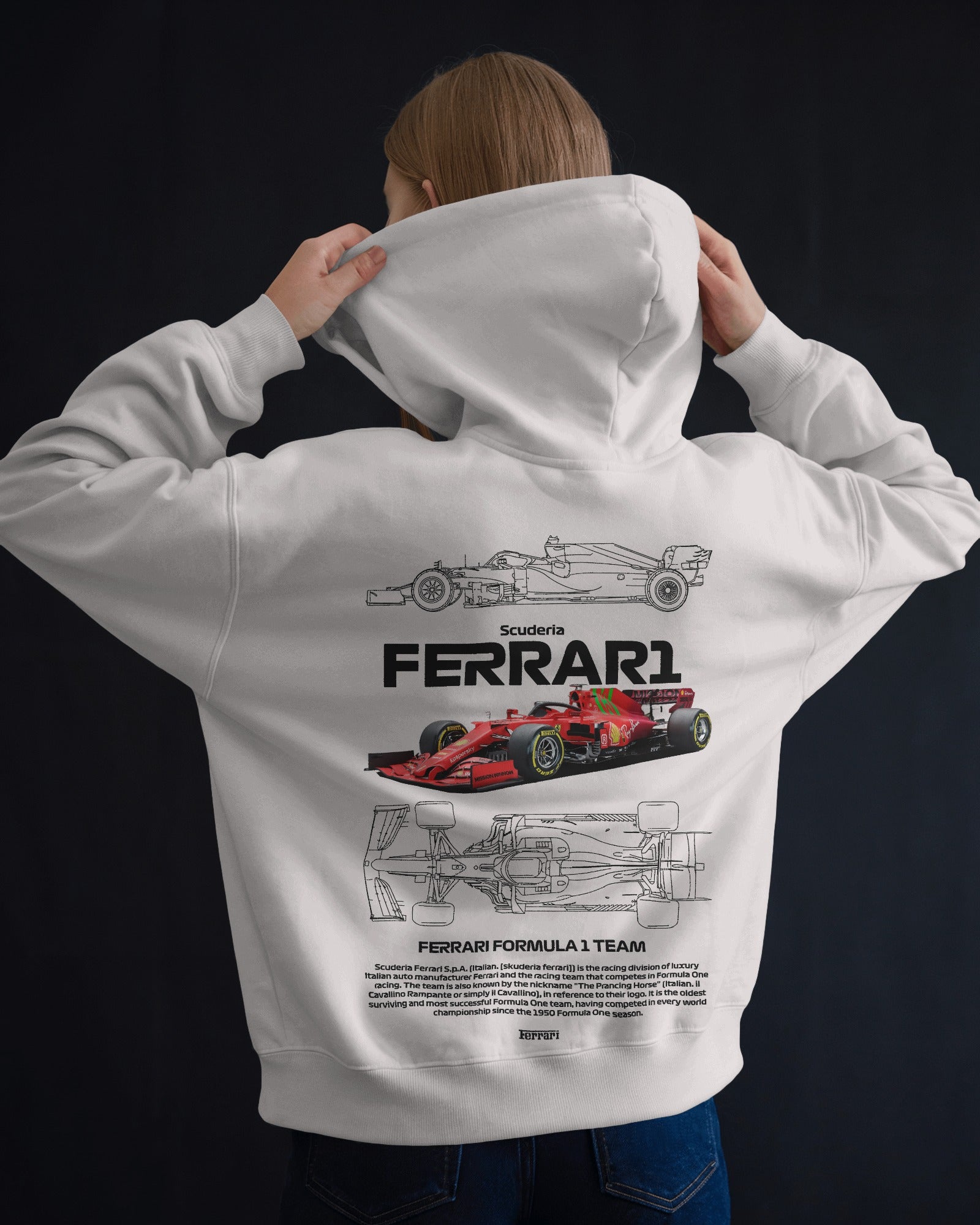 Ferrari Formula 1 Team Premium Cotton Hoodie