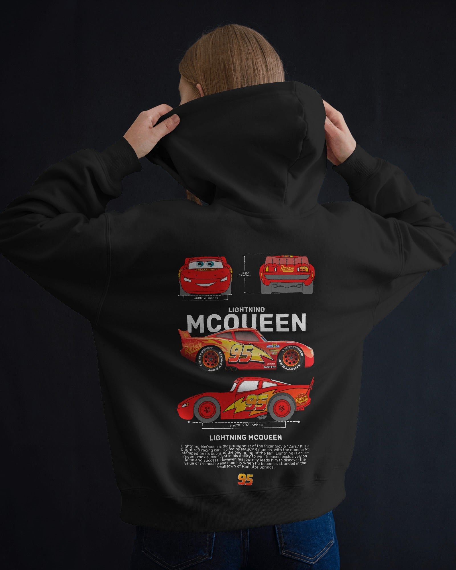 McQueen V1 Premium Hoodie – Iconic Style for Car Lovers & Racing Fans