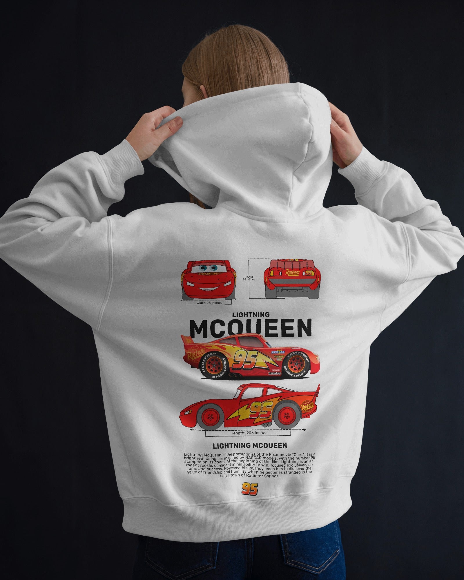 McQueen V1 Premium Hoodie – Iconic Style for Car Lovers & Racing Fans