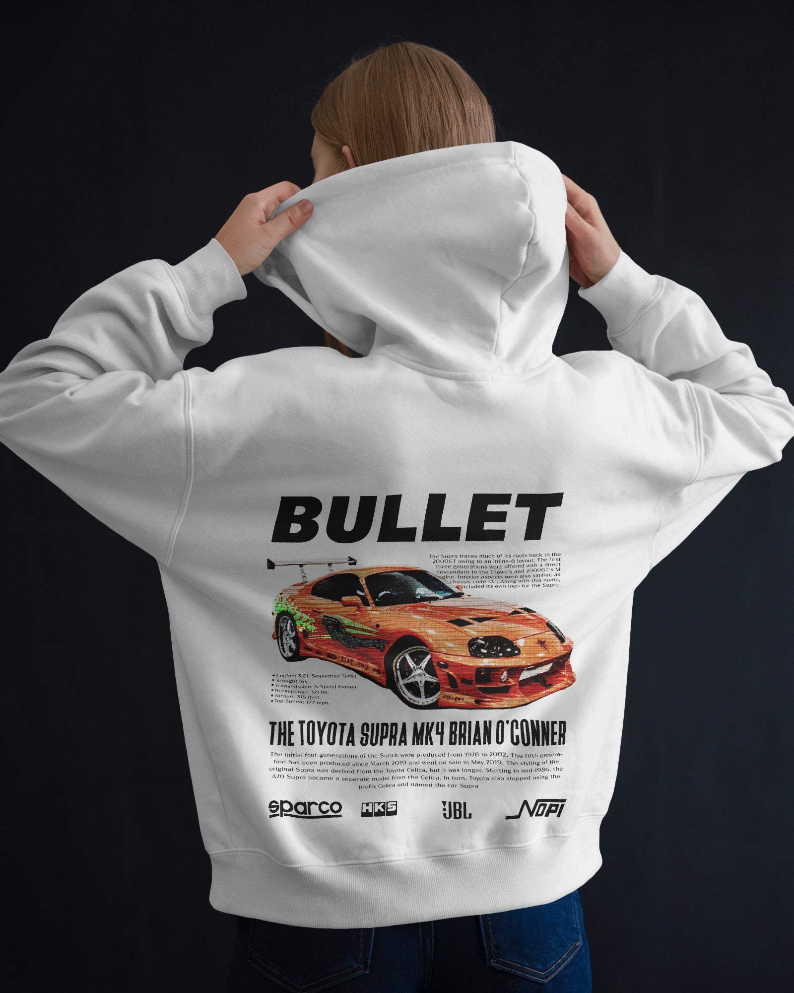 Toyota Supra MK4 Brian Premium Hoodie – Iconic Style for Car Enthusiasts