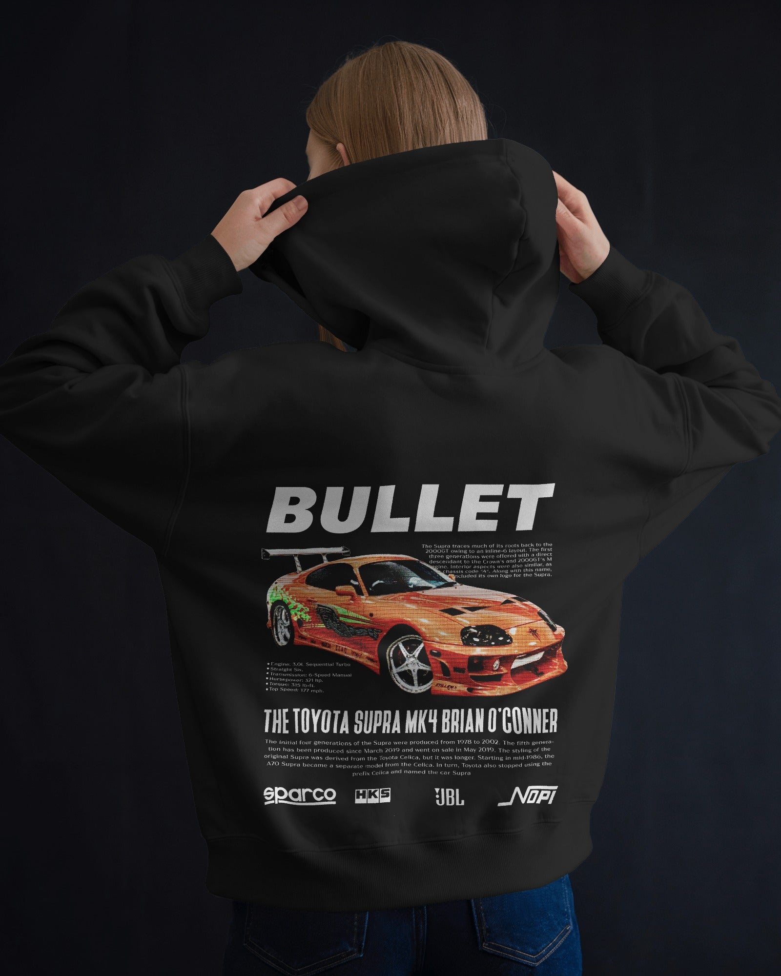 Toyota Supra MK4 Brian Premium Hoodie – Iconic Style for Car Enthusiasts