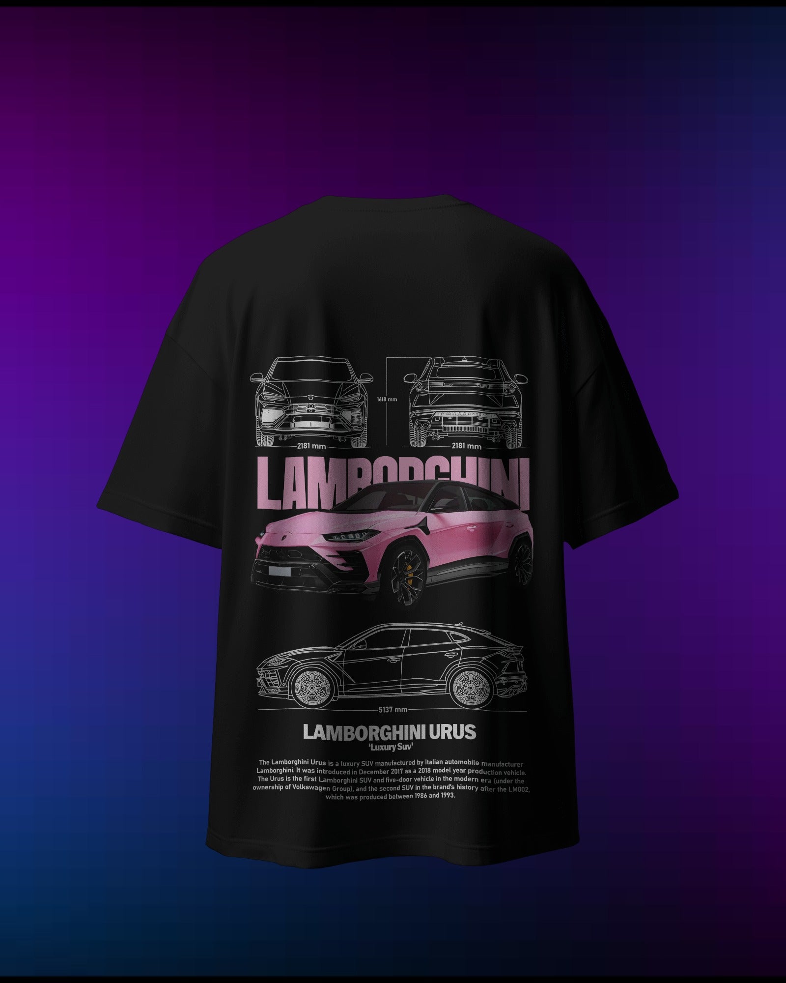 Pink Lamborghini Urus T-Shirt 