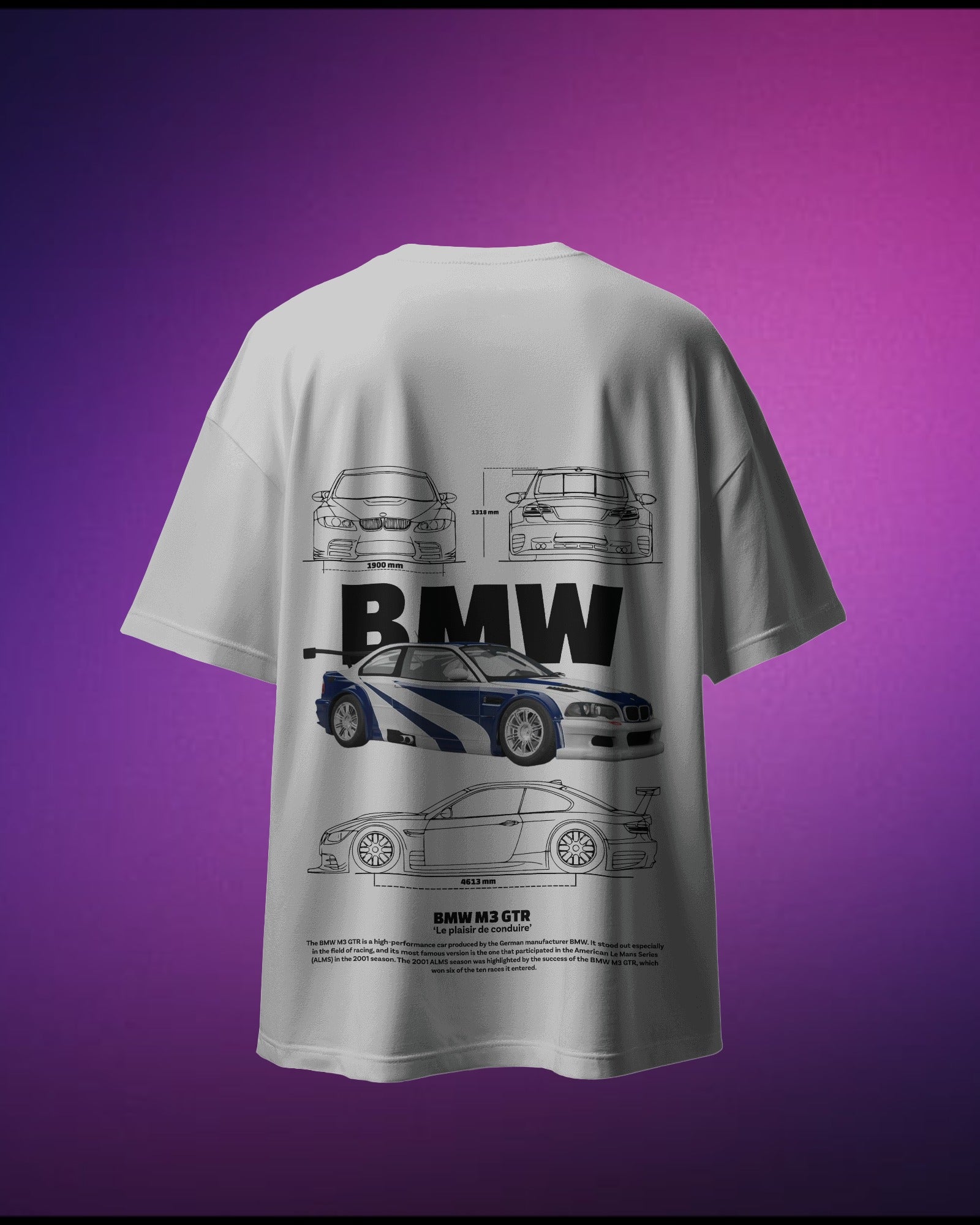 BMW M3 GT Racing - Pure Cotton Oversized T-Shirt