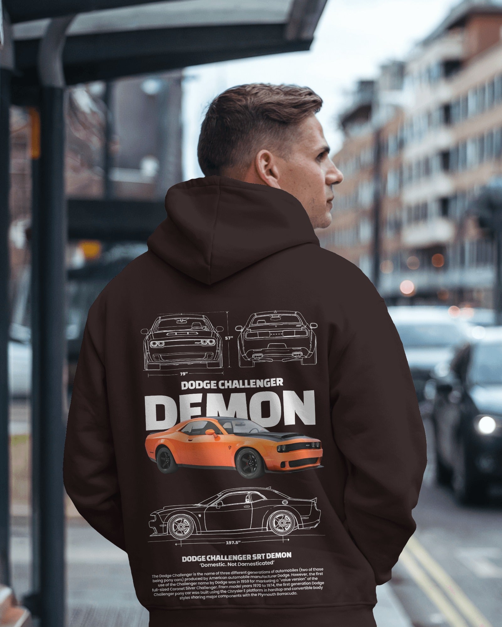 Dodge Challenger Demon Premium Cotton Hoodie