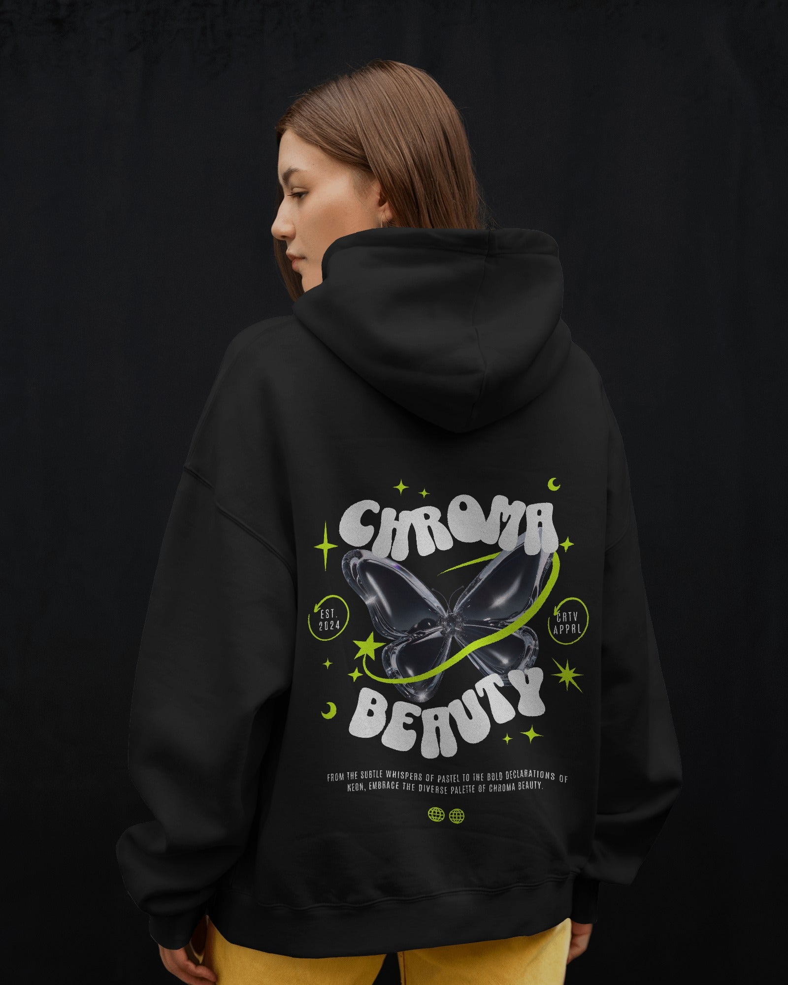 Chroma Beauty Butterfly Premium Cotton Hoodie – Stylish & Comfortable