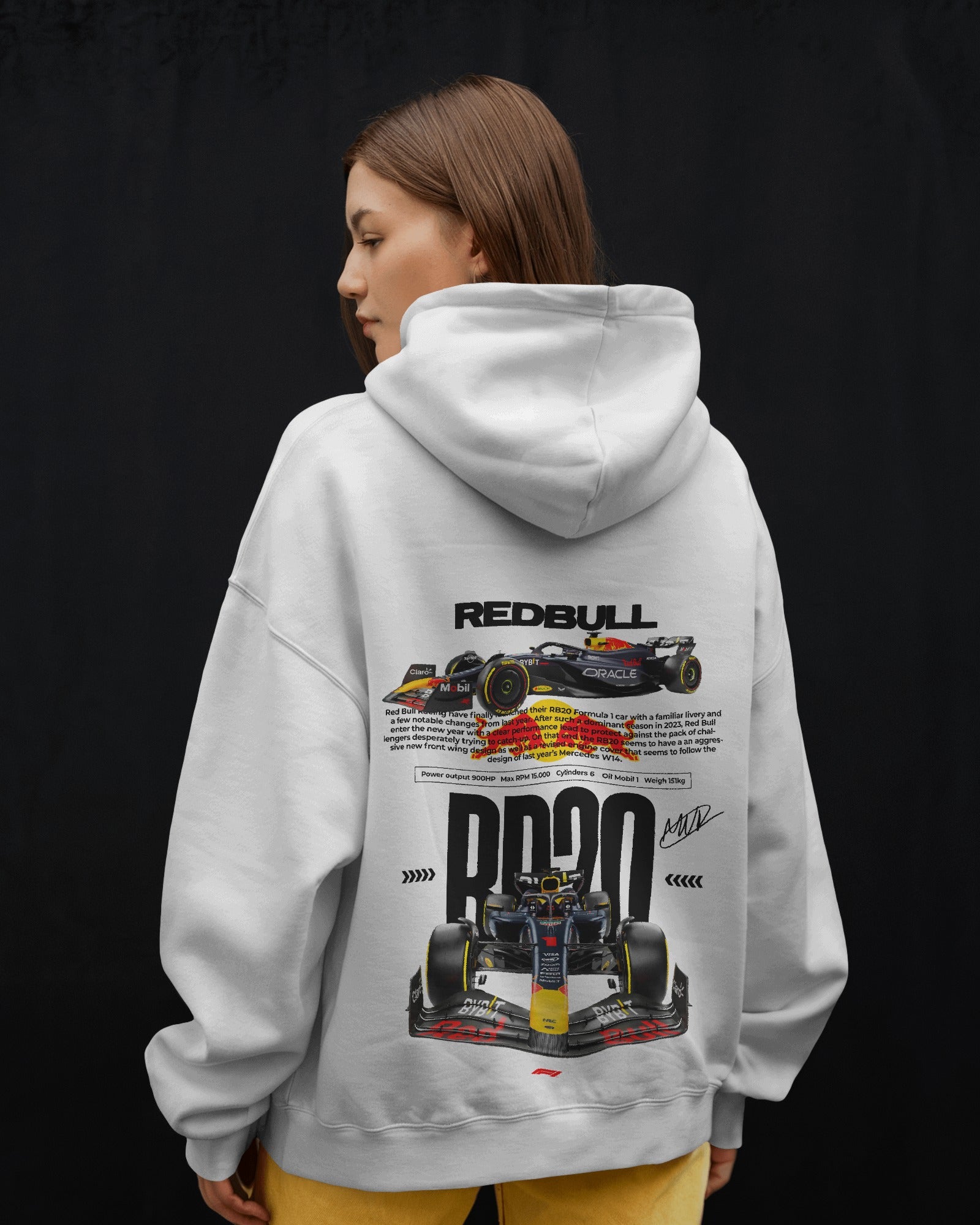 Red Bull RB20 V2 Premium F1 Cotton Hoodie