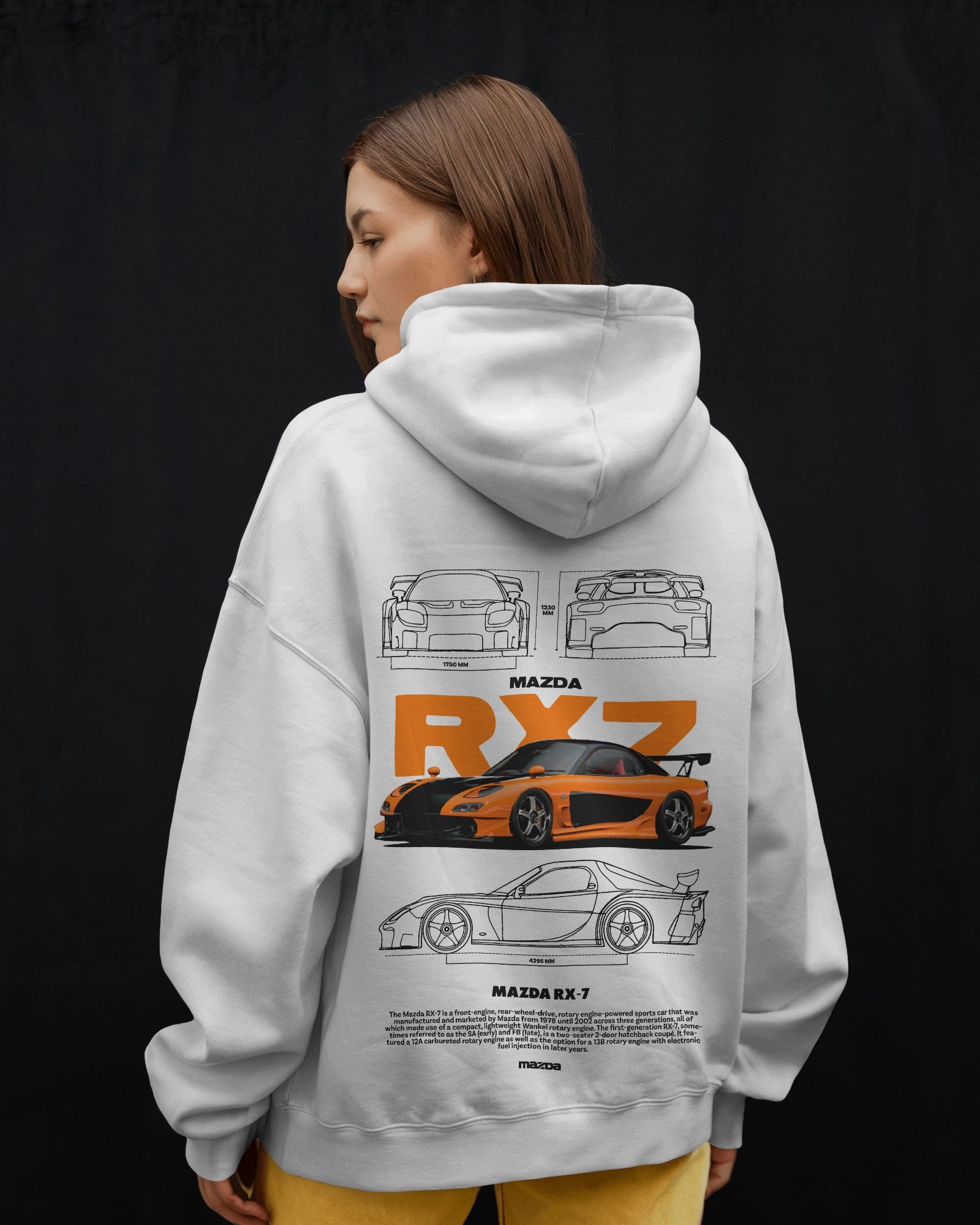 Mazda RX-7 F&F Premium Cotton Hoodie – Iconic Street Racing Style