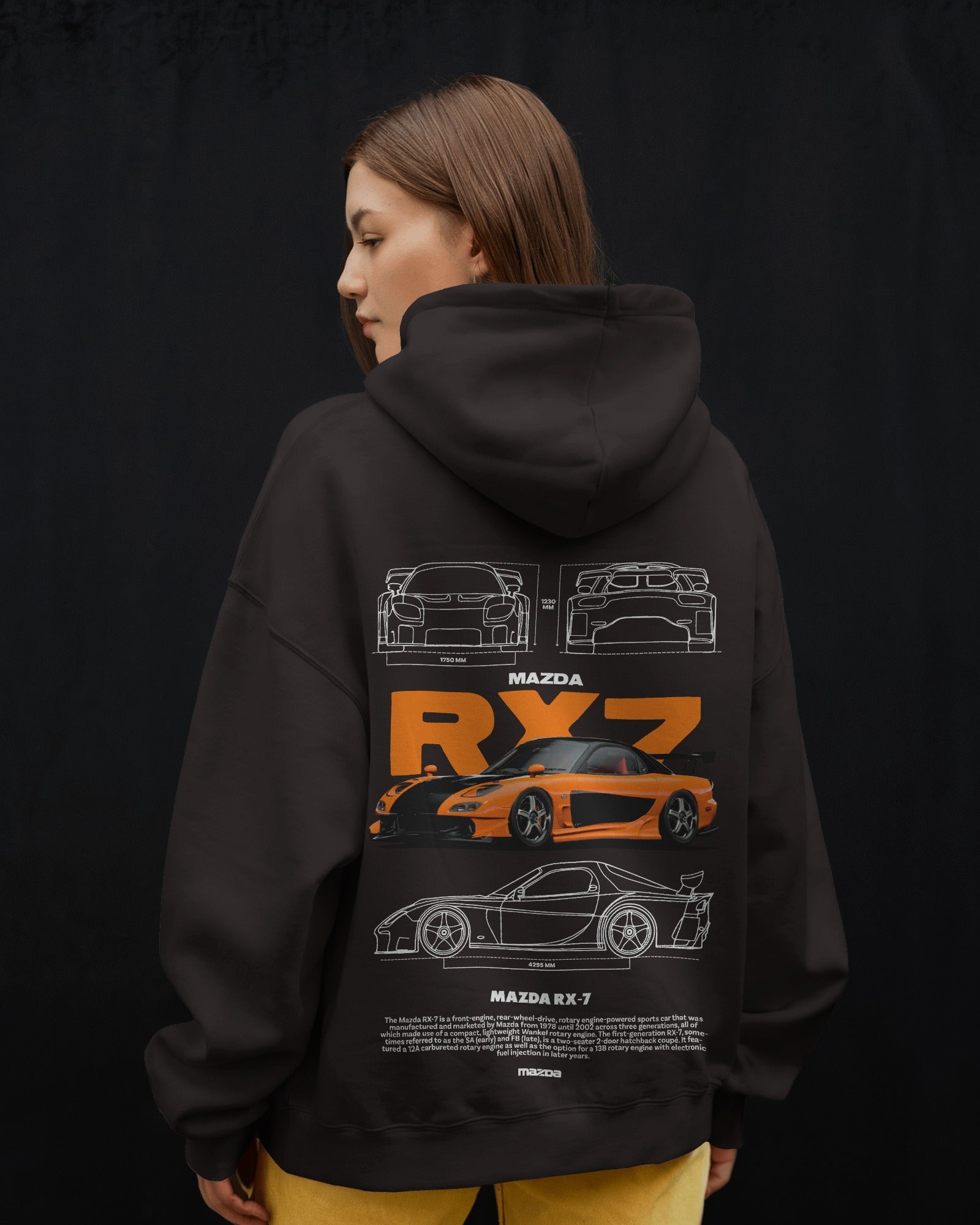 Mazda RX-7 F&F Premium Cotton Hoodie – Iconic Street Racing Style