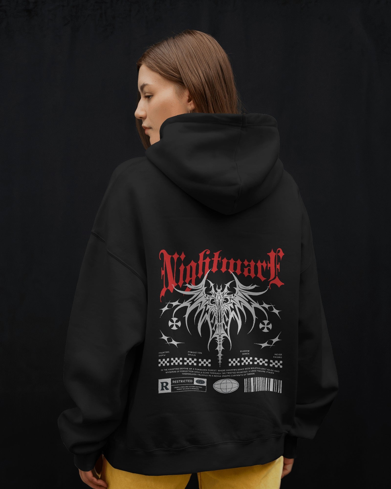 Nightmare V2 Premium Cotton Hoodie – Dark & Mysterious Style for the Fearless